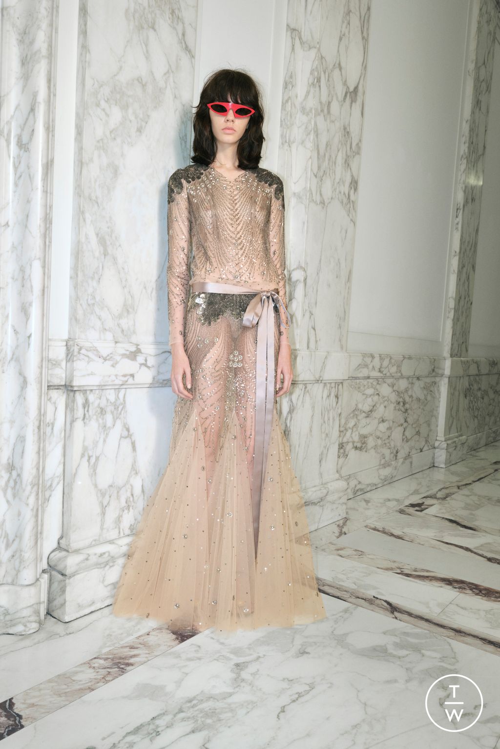 Fashion Week Paris Pre-Fall 2026 look 20 from the Valentino collection womenswear