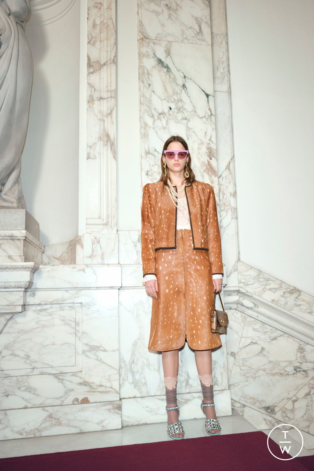 Fashion Week Paris Pre-Fall 2026 look 33 from the Valentino collection womenswear