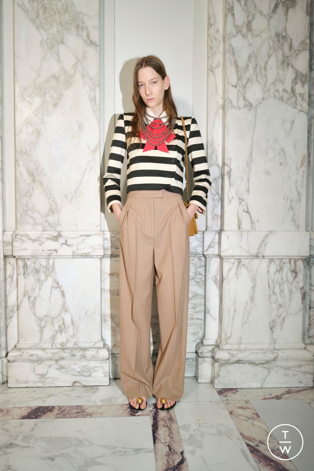 Fashion Week Paris Pre-Fall 2026 look 36 from the Valentino collection womenswear