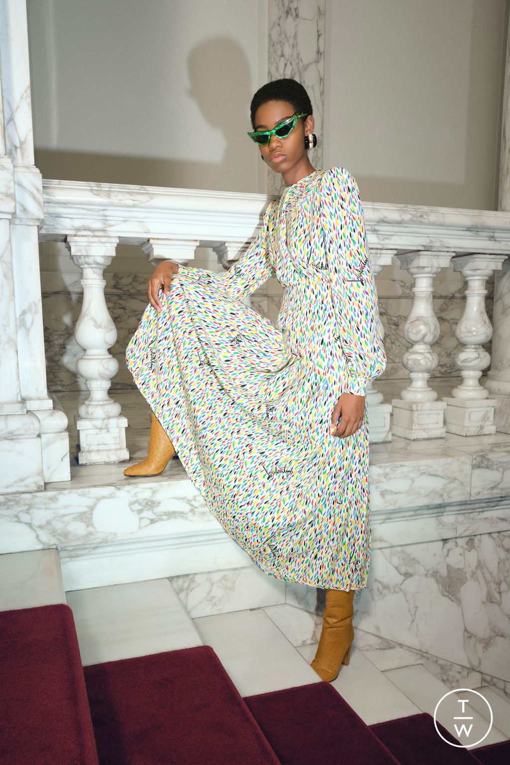 Fashion Week Paris Pre-Fall 2026 look 54 from the Valentino collection womenswear