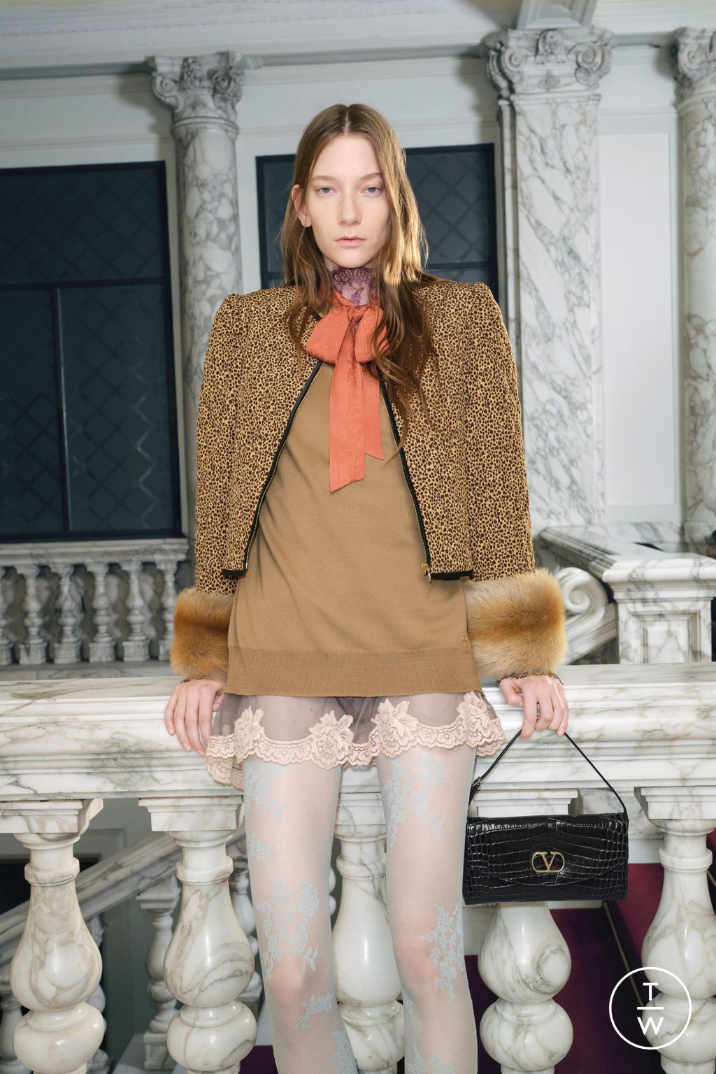 Fashion Week Paris Pre-Fall 2026 look 84 from the Valentino collection womenswear