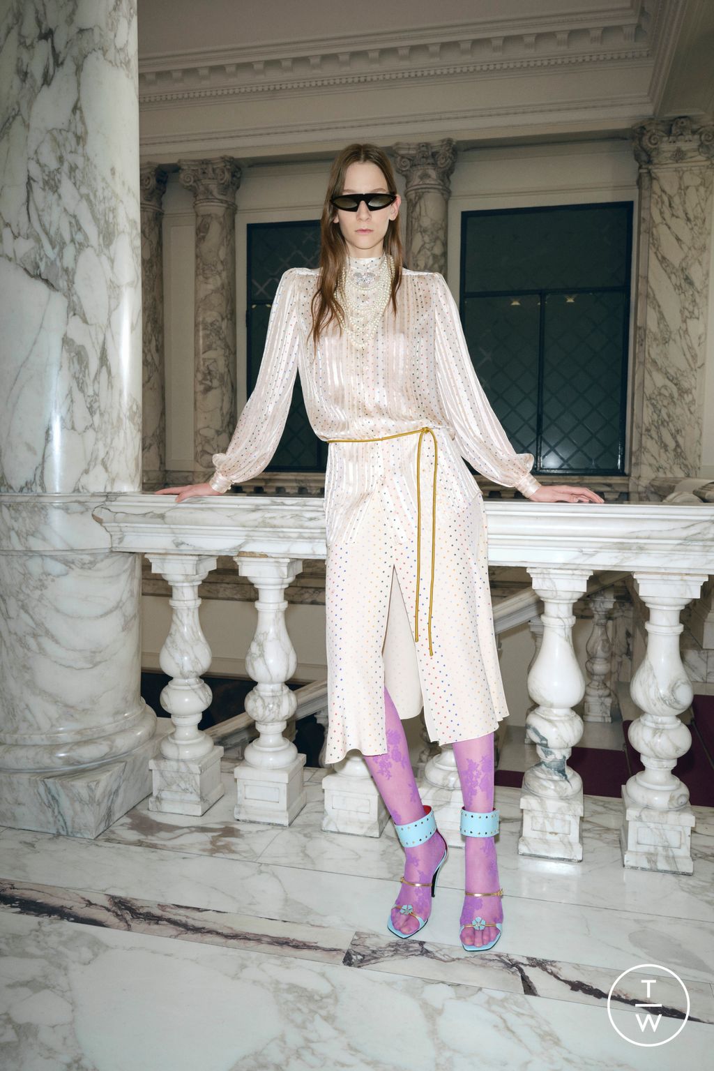 Fashion Week Paris Pre-Fall 2026 look 107 from the Valentino collection womenswear