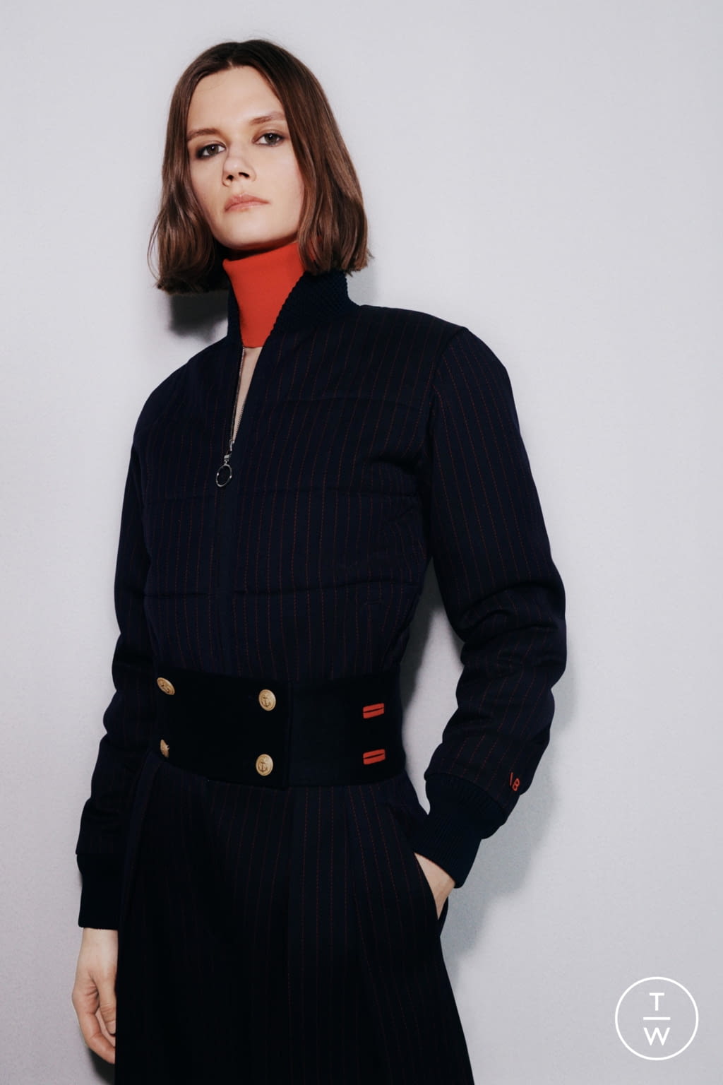 Fashion Week New York Fall/Winter 2021 look 3 from the Victoria Beckham collection womenswear