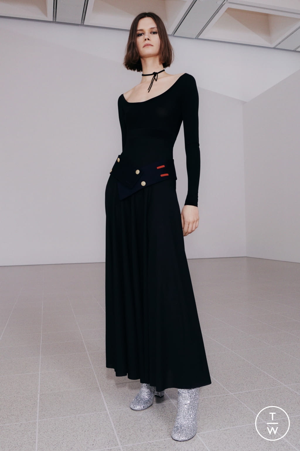 Fashion Week New York Fall/Winter 2021 look 7 from the Victoria Beckham collection womenswear