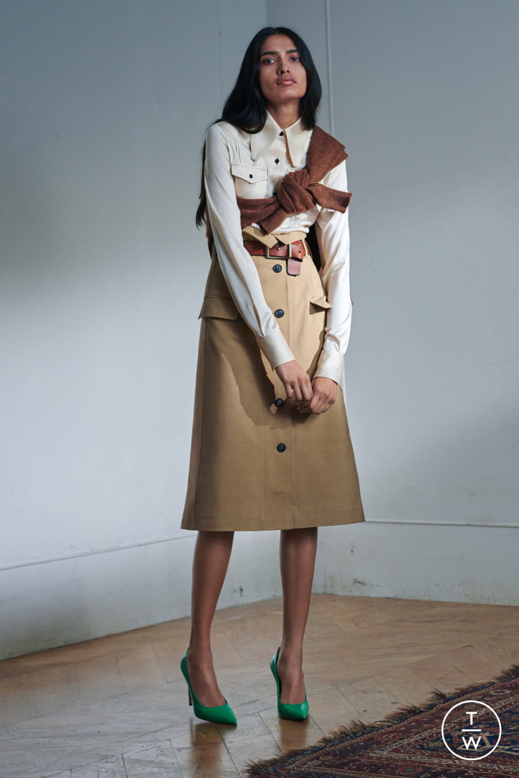 Fashion Week London Resort 2021 look 4 from the Victoria Beckham collection womenswear