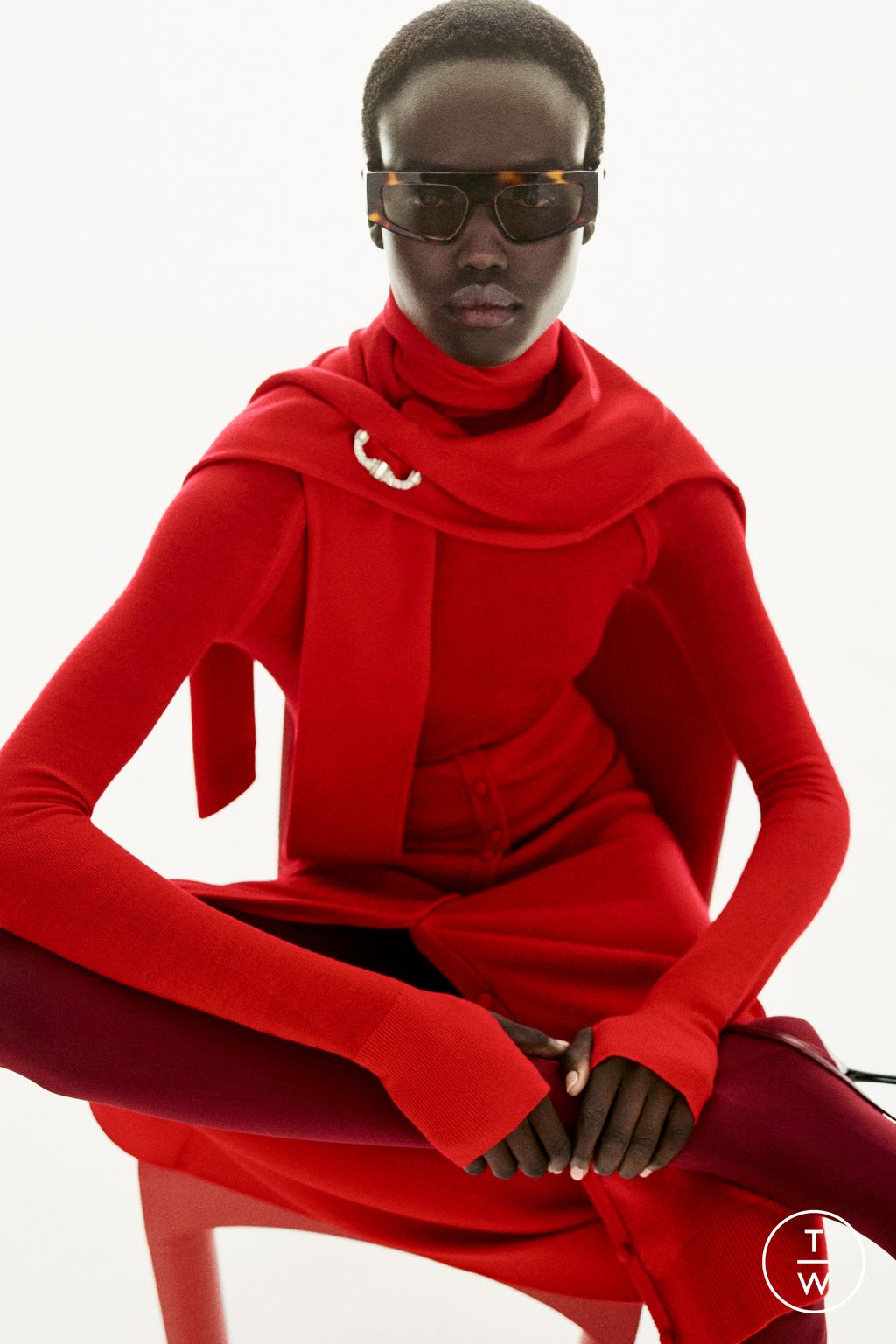 Fashion Week Paris Pre-Fall 2025 look 9 from the Victoria Beckham collection womenswear