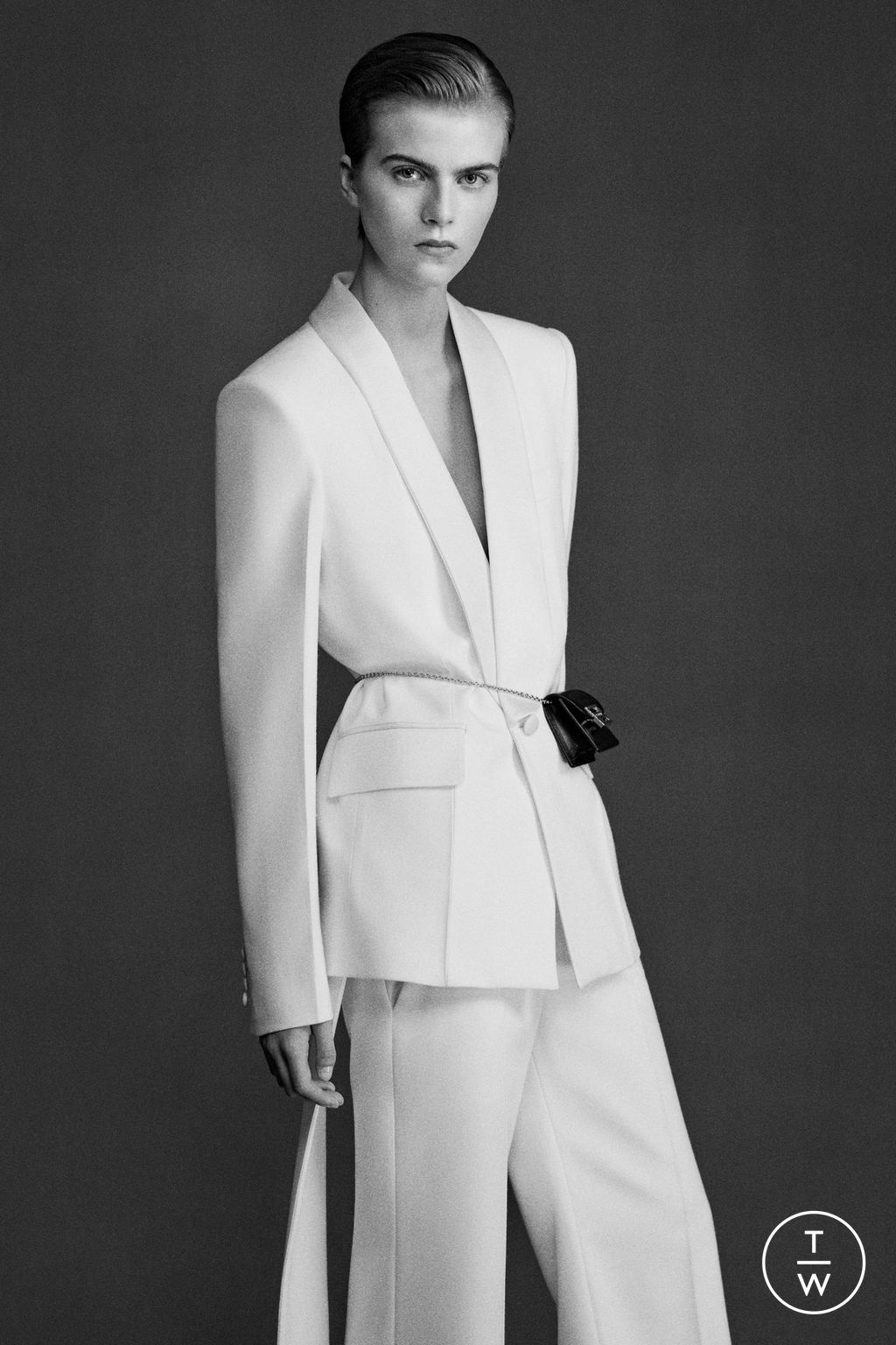 Fashion Week Paris Resort 2025 look 4 from the Victoria Beckham collection womenswear