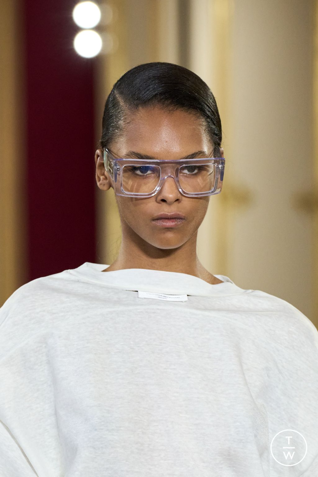 Fashion Week Paris Spring/Summer 2024 look 23 from the Victoria Beckham collection womenswear accessories