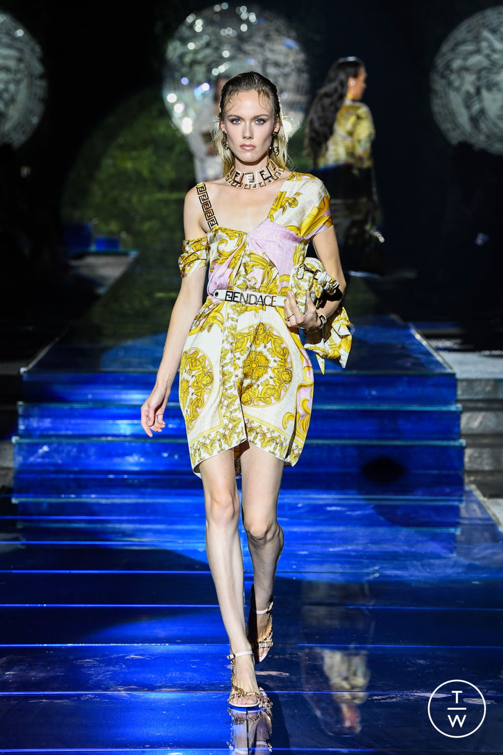 Fashion Week Milan Spring/Summer 2022 look 17 from the Versace by Fendi - Fendi by Versace collection womenswear