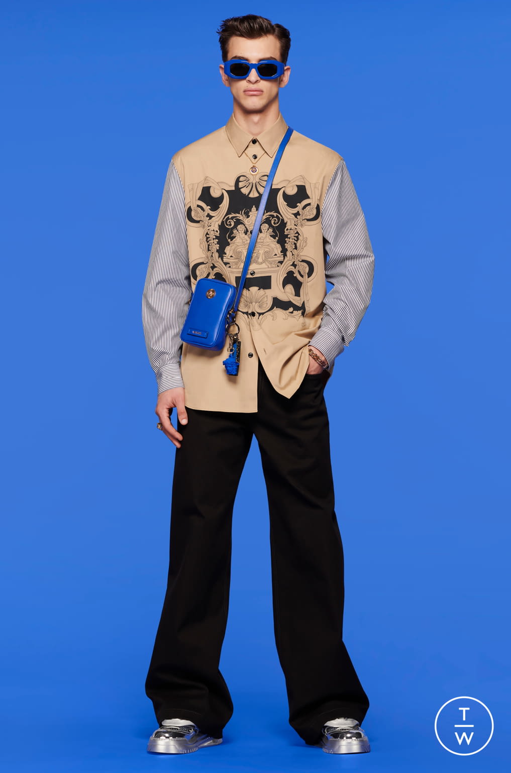 Fashion Week Milan Pre-Fall 2022 look 12 from the Versace collection menswear