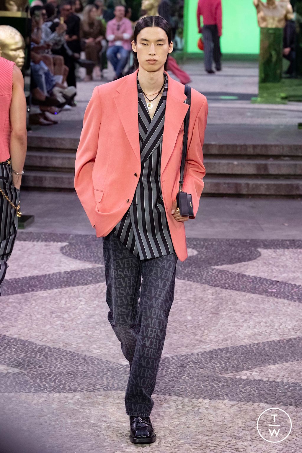 Fashion Week Milan Spring/Summer 2023 look 12 from the Versace collection menswear