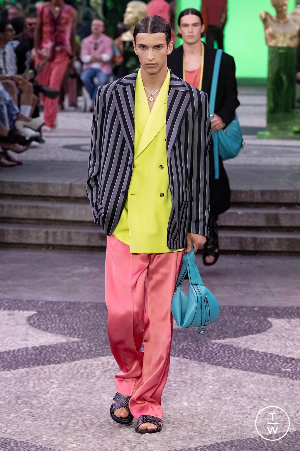 Fashion Week Milan Spring/Summer 2023 look 14 from the Versace collection menswear
