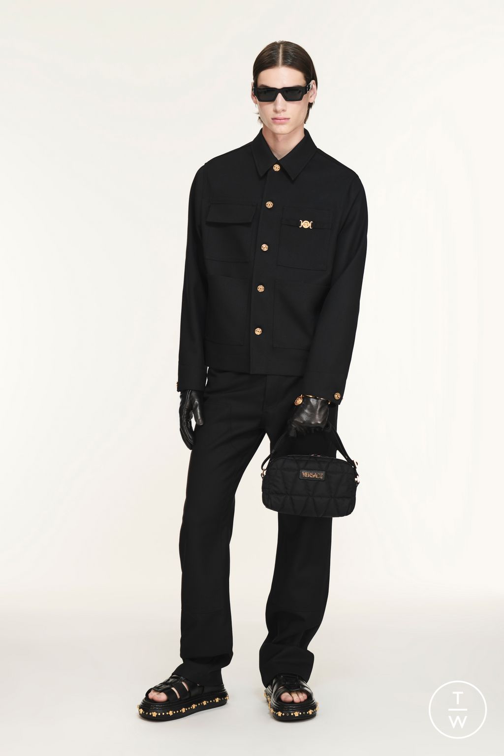 Fashion Week Milan Resort 2025 look 10 from the Versace collection menswear