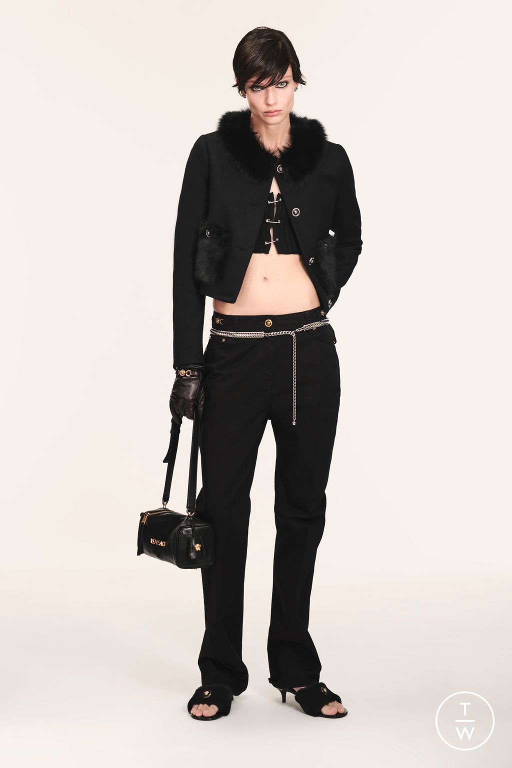 Fashion Week Milan Resort 2025 look 12 from the Versace collection womenswear