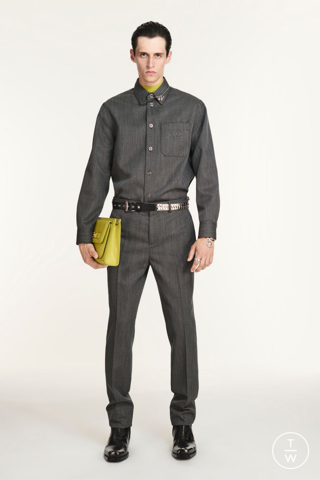 Fashion Week Milan Resort 2025 look 13 from the Versace collection menswear