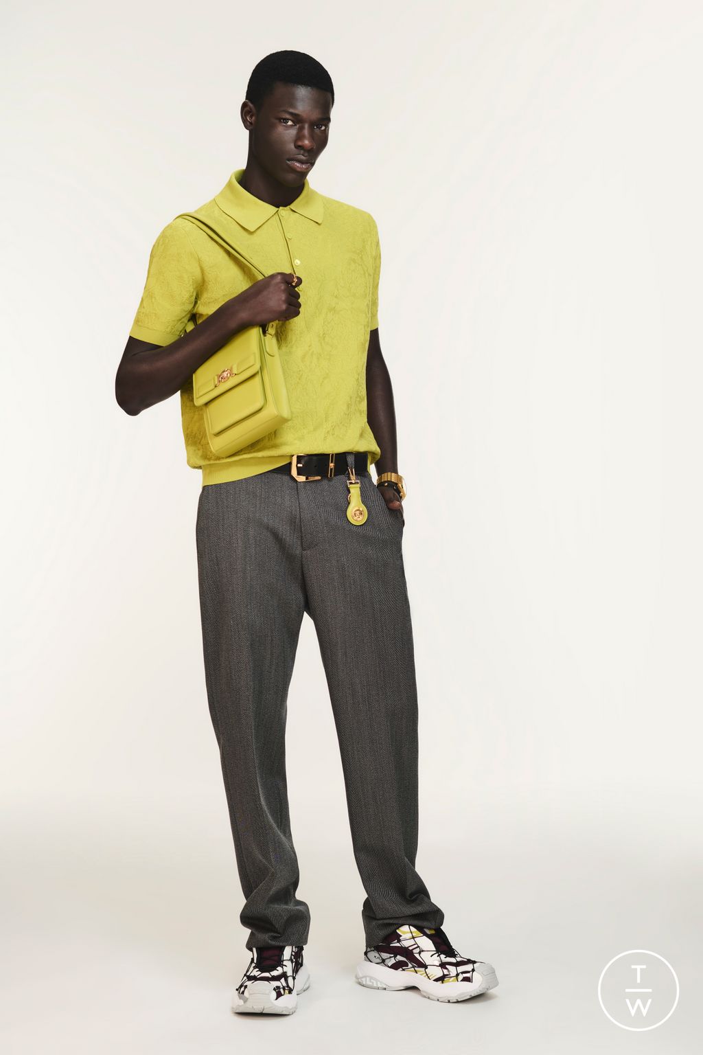 Fashion Week Milan Resort 2025 look 14 from the Versace collection menswear