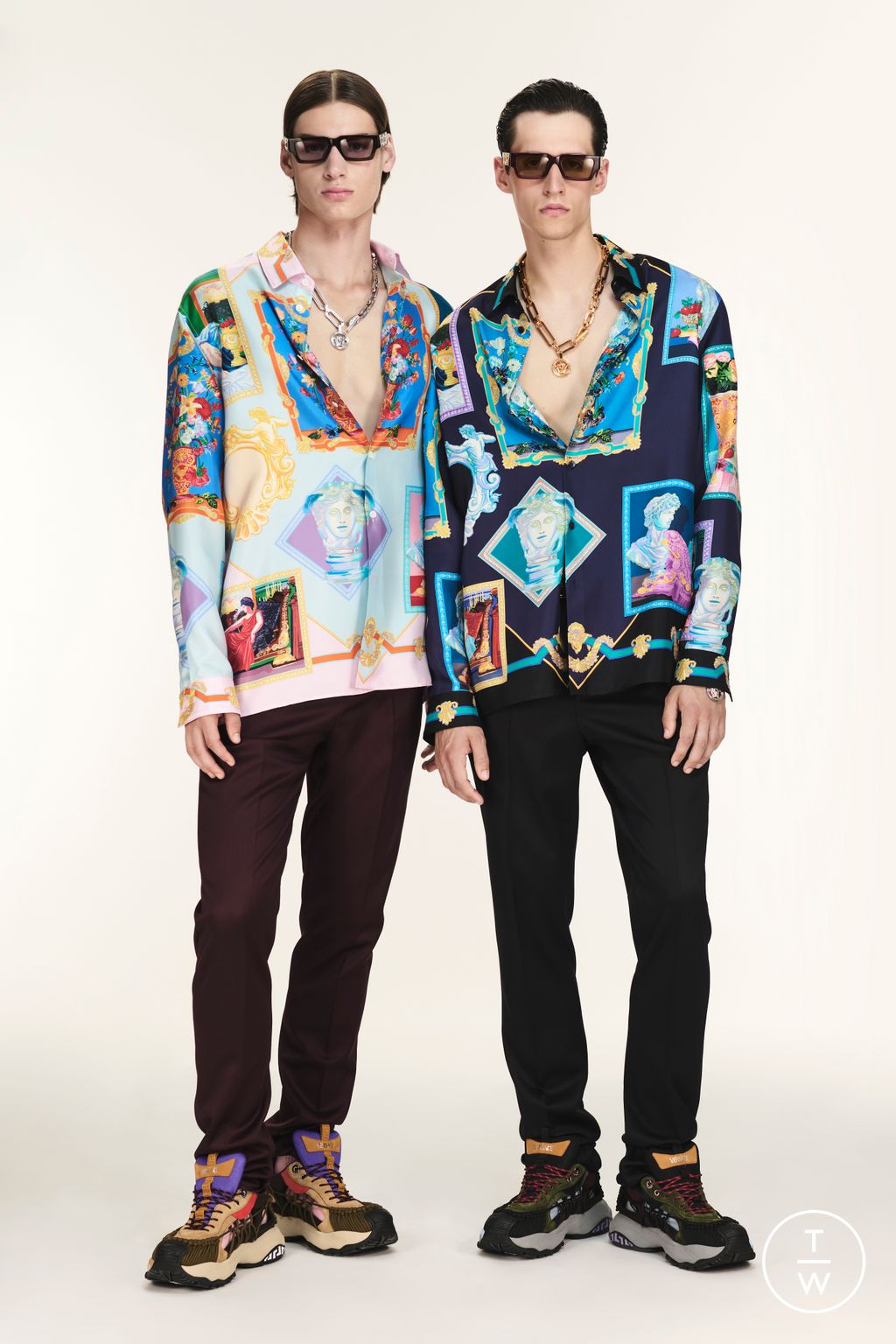 Fashion Week Milan Resort 2025 look 4 from the Versace collection menswear