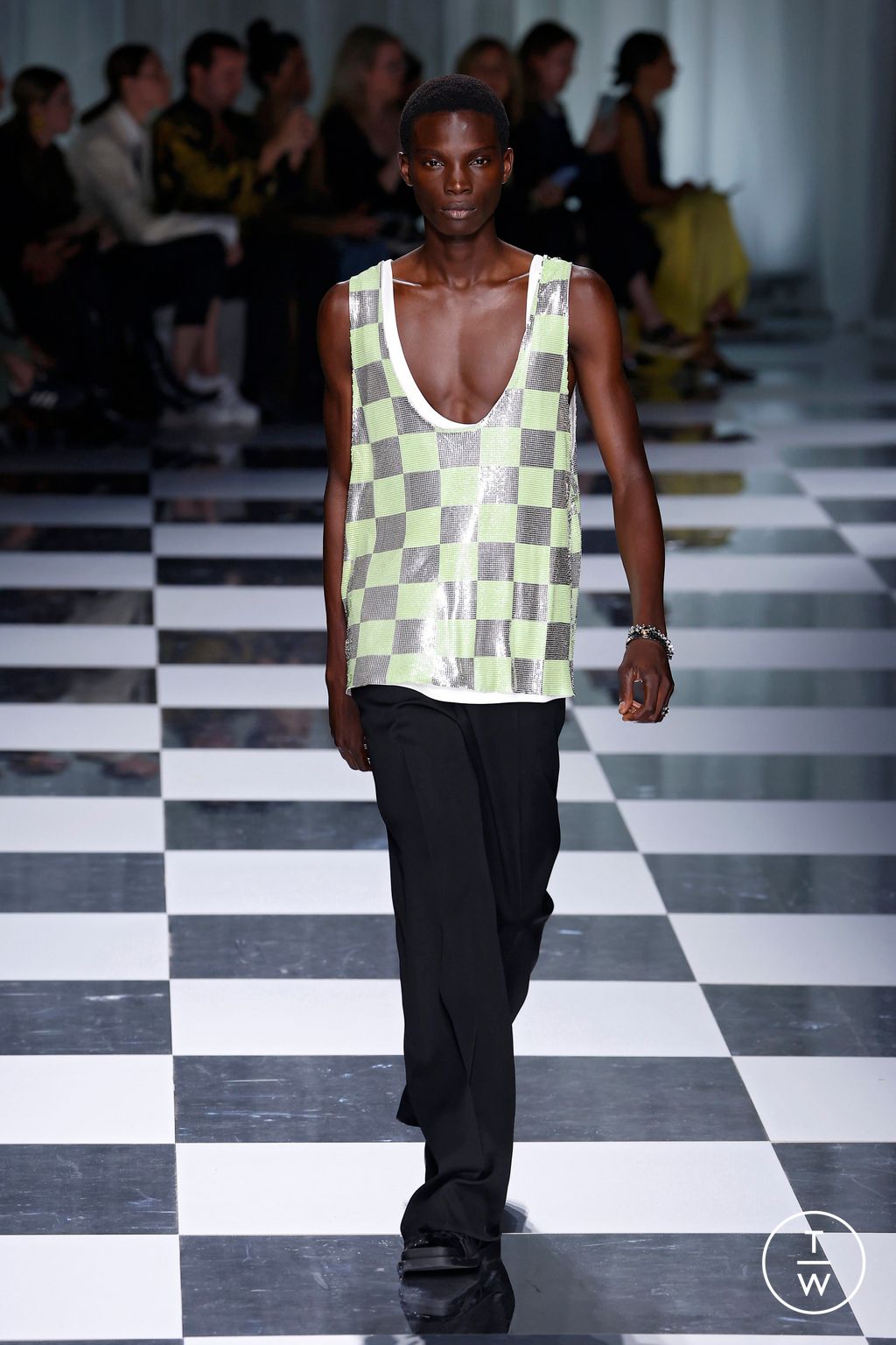 Fashion Week Milan Spring/Summer 2024 look 73 from the Versace collection womenswear