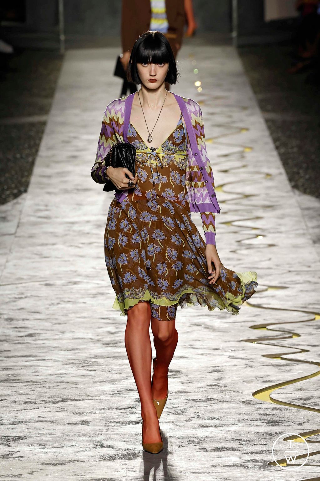 Fashion Week Milan Spring/Summer 2025 look 12 from the Versace collection womenswear