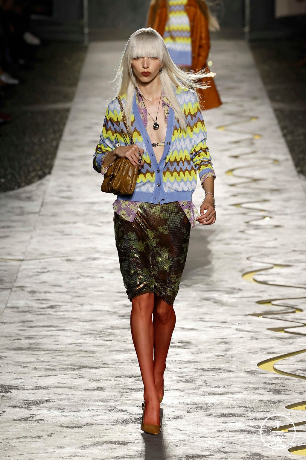 Fashion Week Milan Spring/Summer 2025 look 14 from the Versace collection womenswear