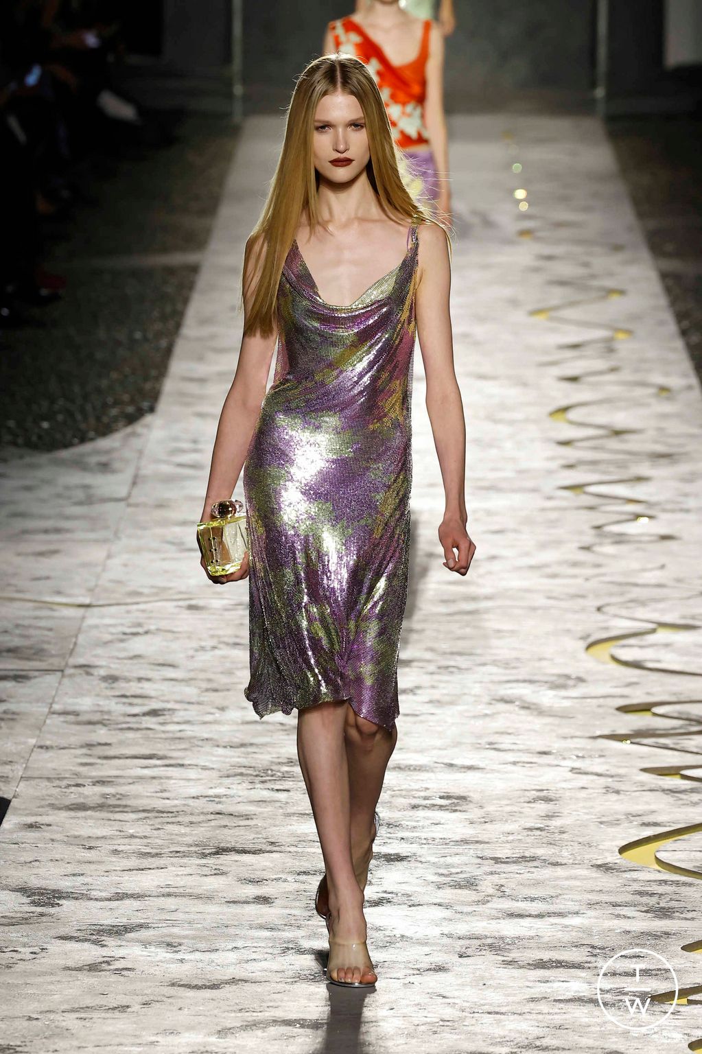 Fashion Week Milan Spring/Summer 2025 look 61 from the Versace collection womenswear