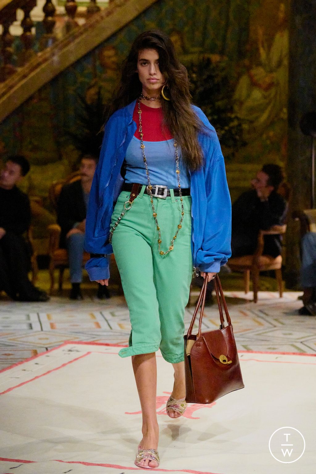 Fashion Week Milan Spring/Summer 2026 look 1 from the Versace collection womenswear