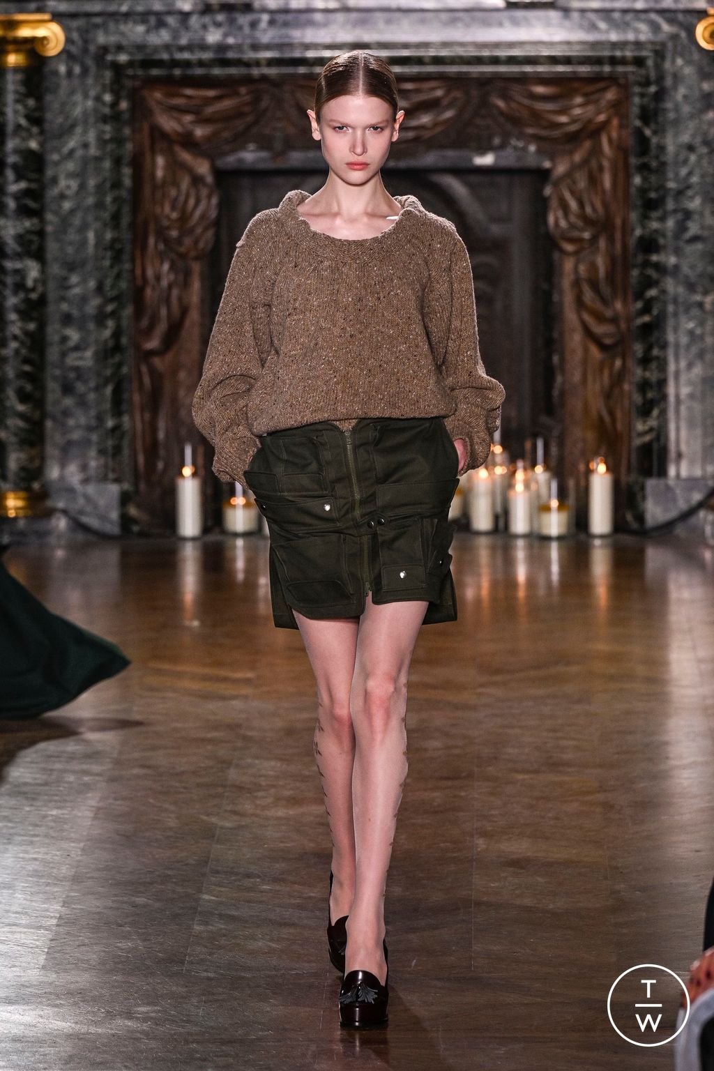 Fashion Week Paris Fall/Winter 2024 look 26 de la collection Victoria Beckham womenswear