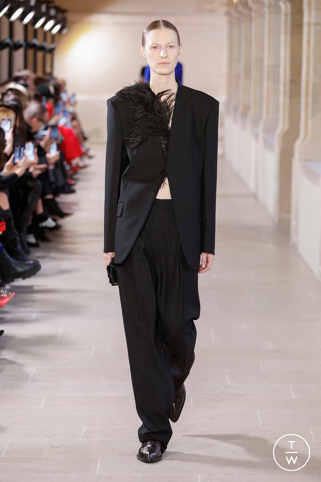 Fashion Week Paris Fall/Winter 2023 look 4 from the Victoria Beckham collection womenswear