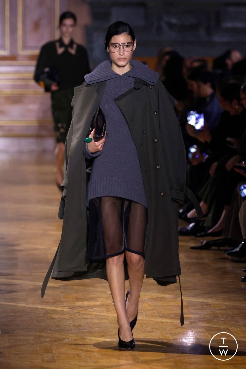 Fashion Week Paris Fall/Winter 2026 look 14 from the Victoria Beckham collection womenswear