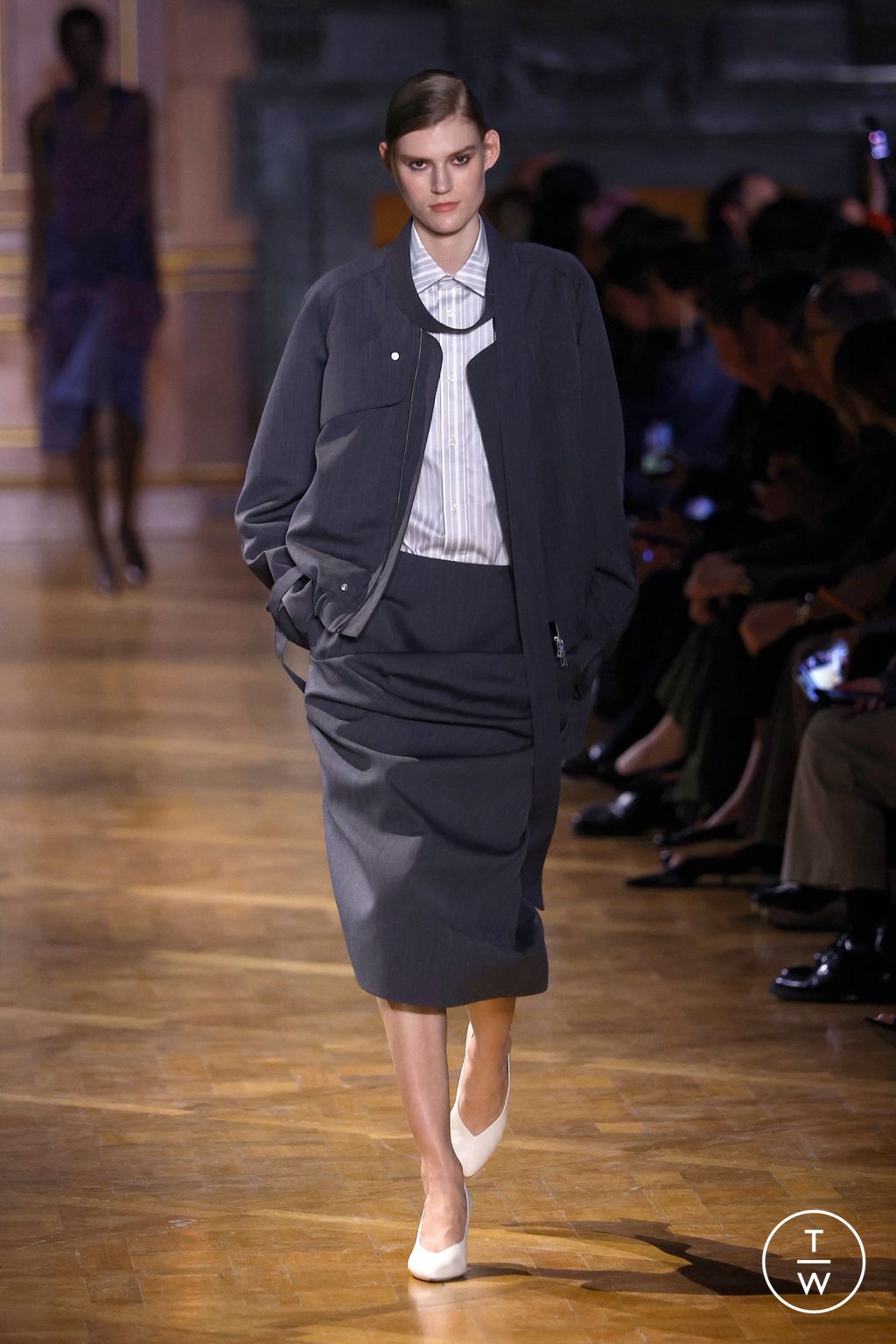 Fashion Week Paris Fall/Winter 2026 look 21 from the Victoria Beckham collection womenswear