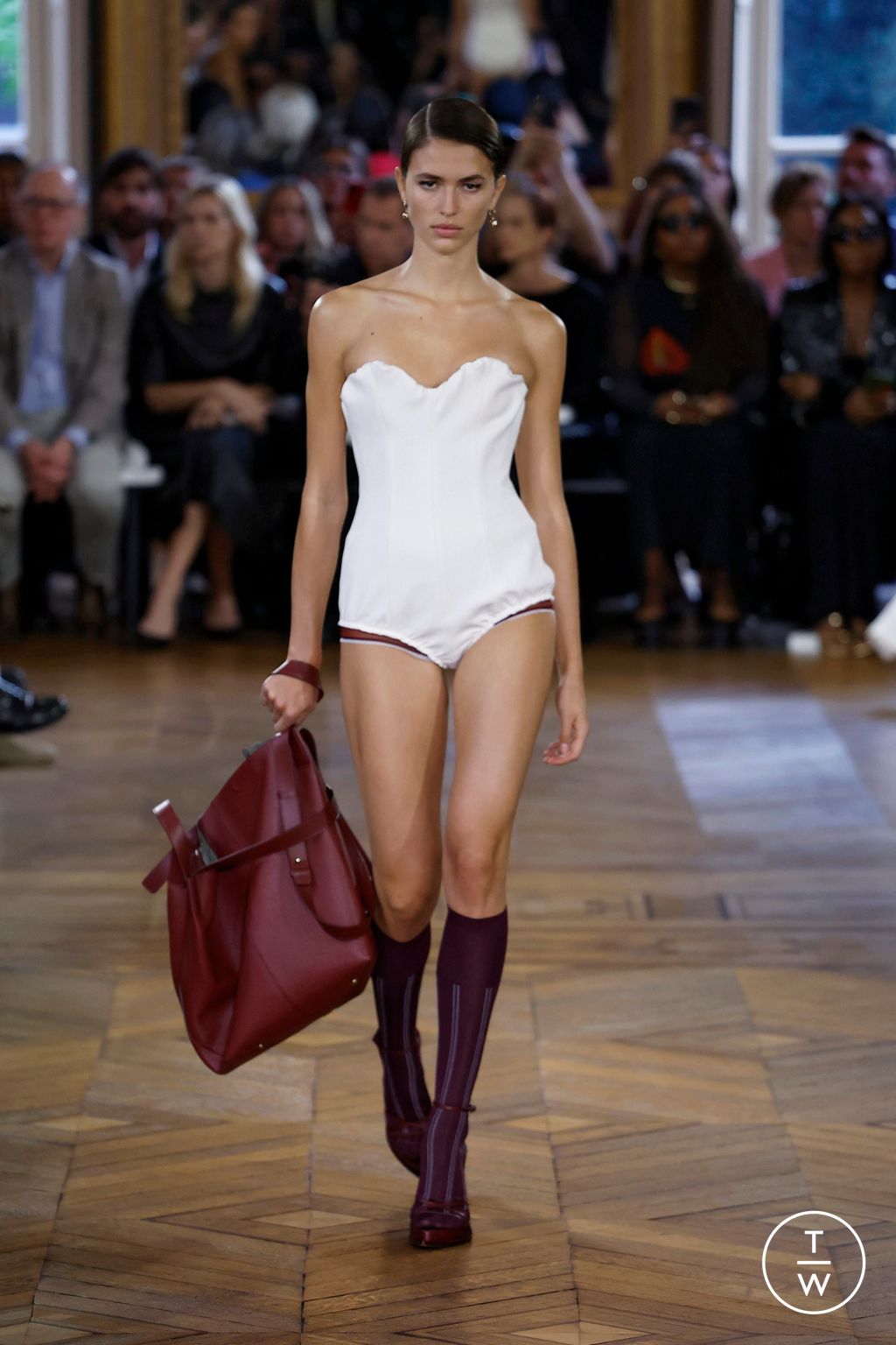 Fashion Week Paris Spring/Summer 2024 look 16 from the Victoria Beckham collection womenswear