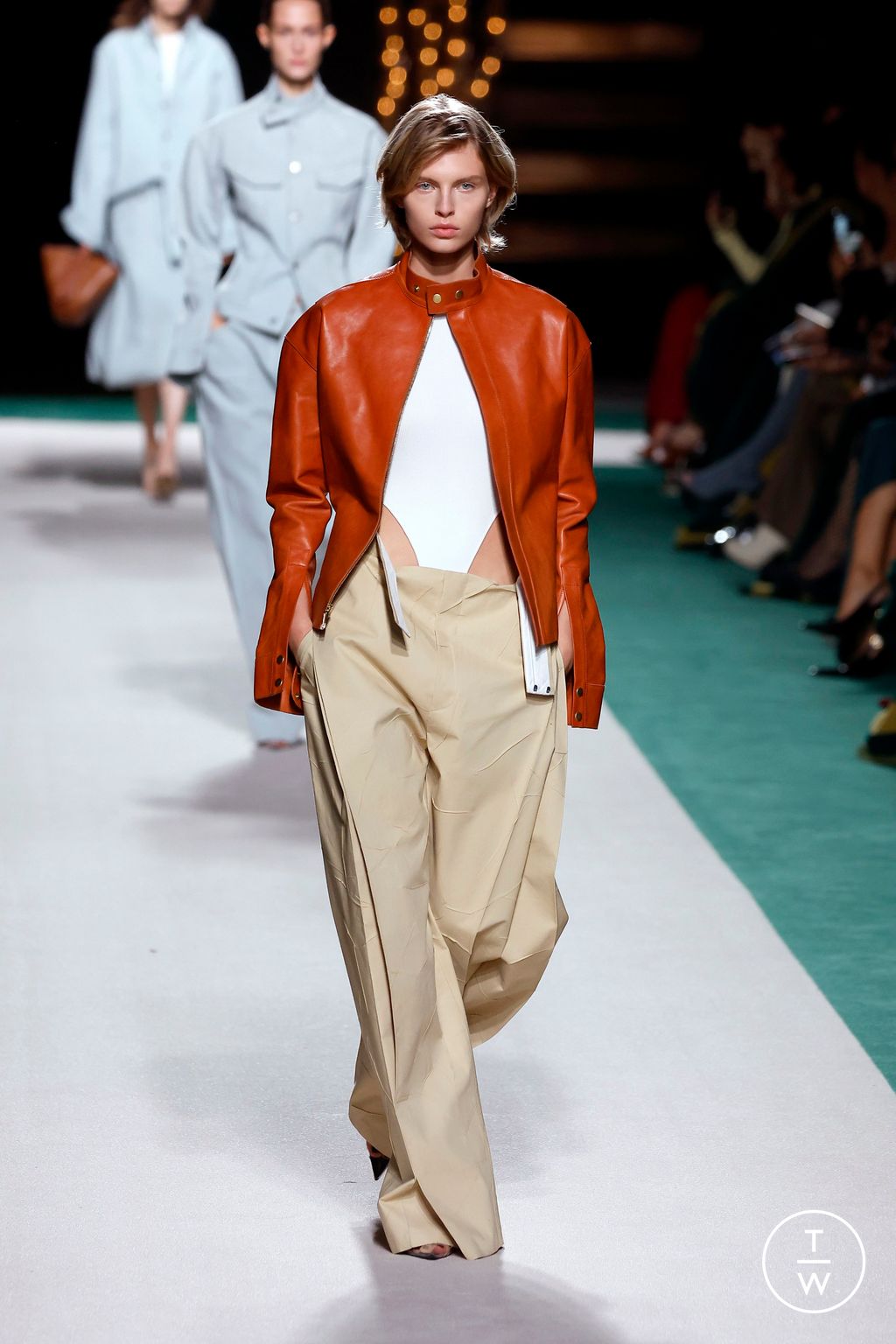 Fashion Week Paris Spring/Summer 2025 look 11 from the Victoria Beckham collection womenswear