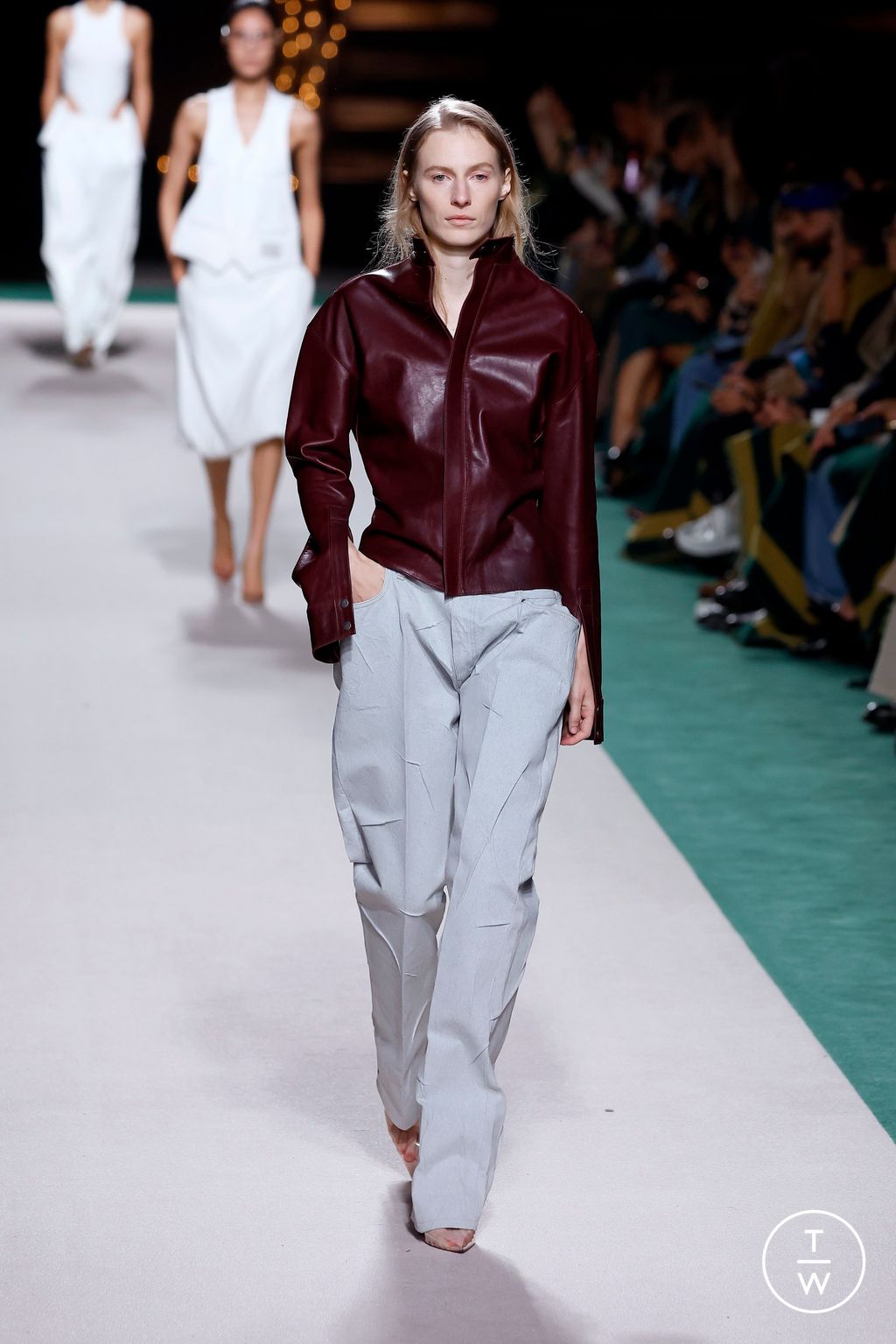 Fashion Week Paris Spring/Summer 2025 look 14 from the Victoria Beckham collection womenswear