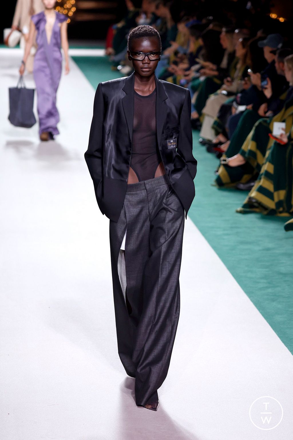 Fashion Week Paris Spring/Summer 2025 look 21 from the Victoria Beckham collection womenswear