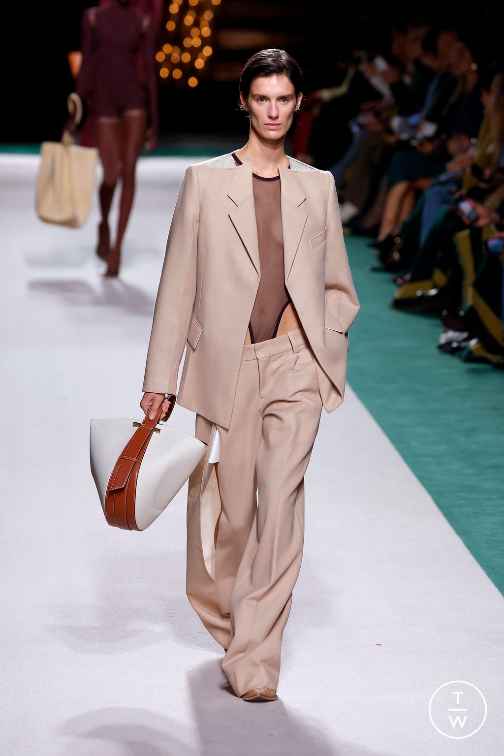 Fashion Week Paris Spring/Summer 2025 look 23 from the Victoria Beckham collection womenswear