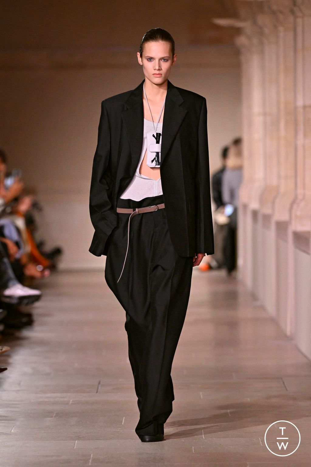 Fashion Week Paris Spring/Summer 2026 look 2 from the Victoria Beckham collection womenswear