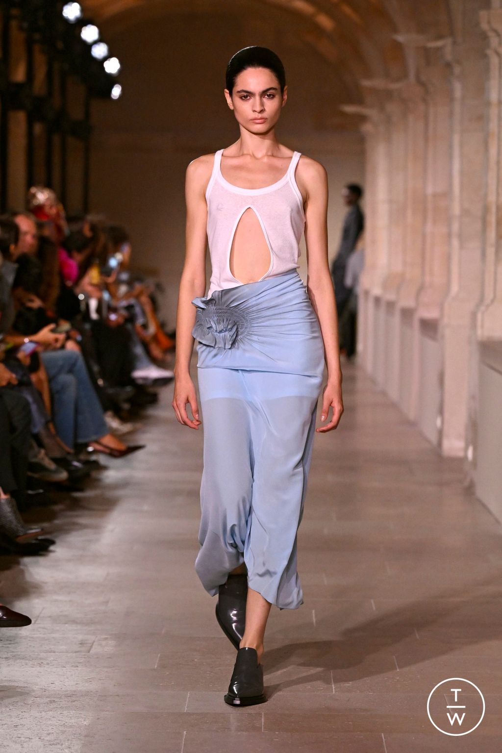 Fashion Week Paris Spring/Summer 2026 look 11 from the Victoria Beckham collection womenswear