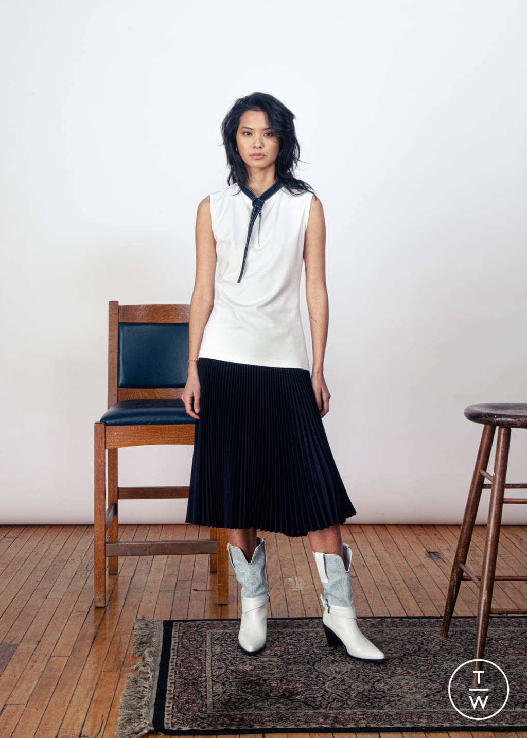 Fashion Week New York Fall/Winter 2021 look 3 de la collection Victor Li womenswear