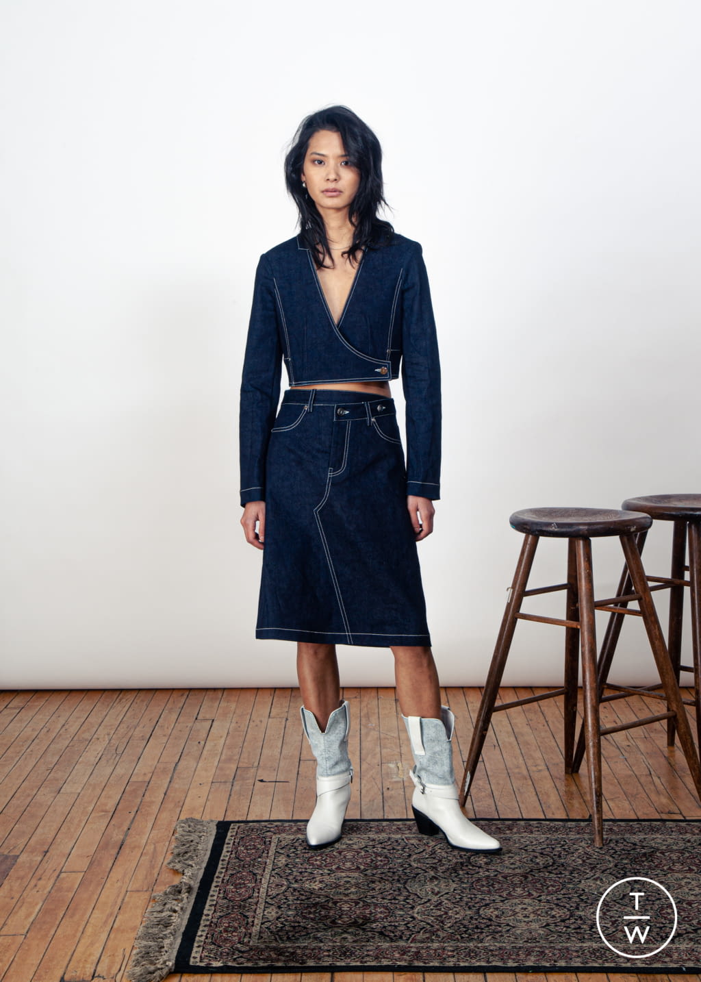 Fashion Week New York Fall/Winter 2021 look 10 from the Victor Li collection womenswear