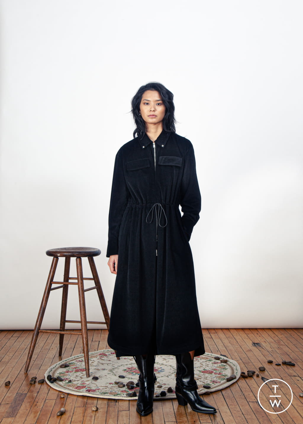Fashion Week New York Fall/Winter 2021 look 11 from the Victor Li collection 女装
