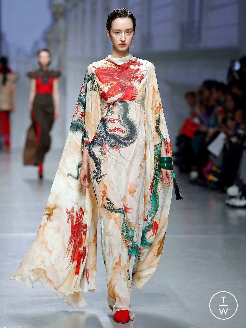 Fashion Week Paris Fall/Winter 2024 look 8 de la collection Vivienne Tam womenswear