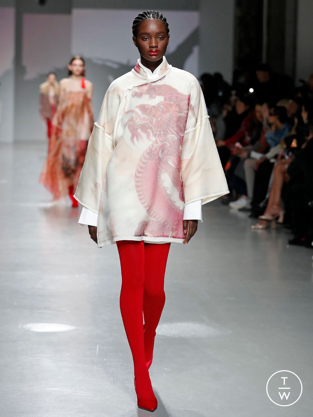 Fashion Week Paris Fall/Winter 2024 look 10 from the Vivienne Tam collection womenswear