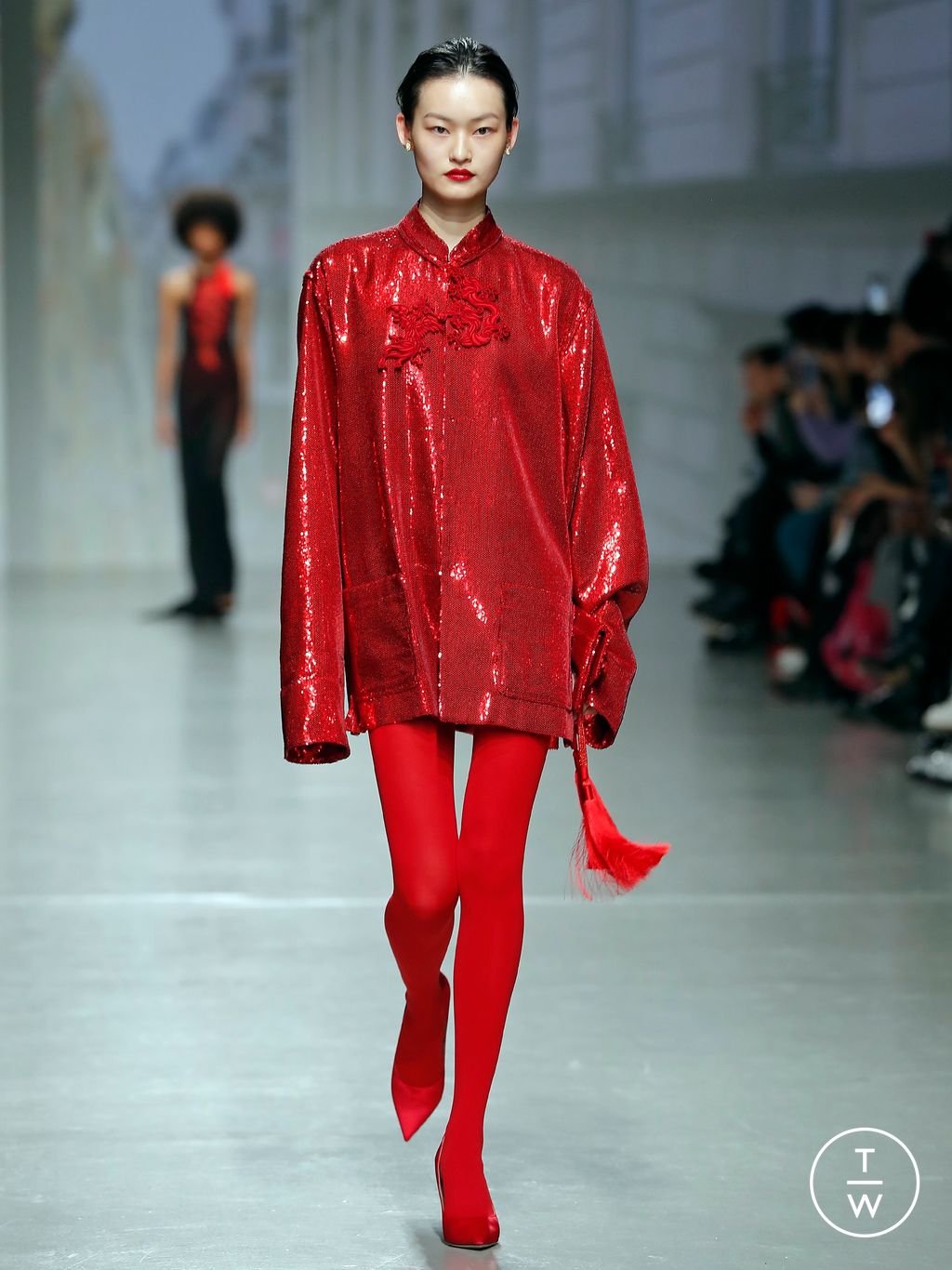 Fashion Week Paris Fall/Winter 2024 look 32 from the Vivienne Tam collection womenswear