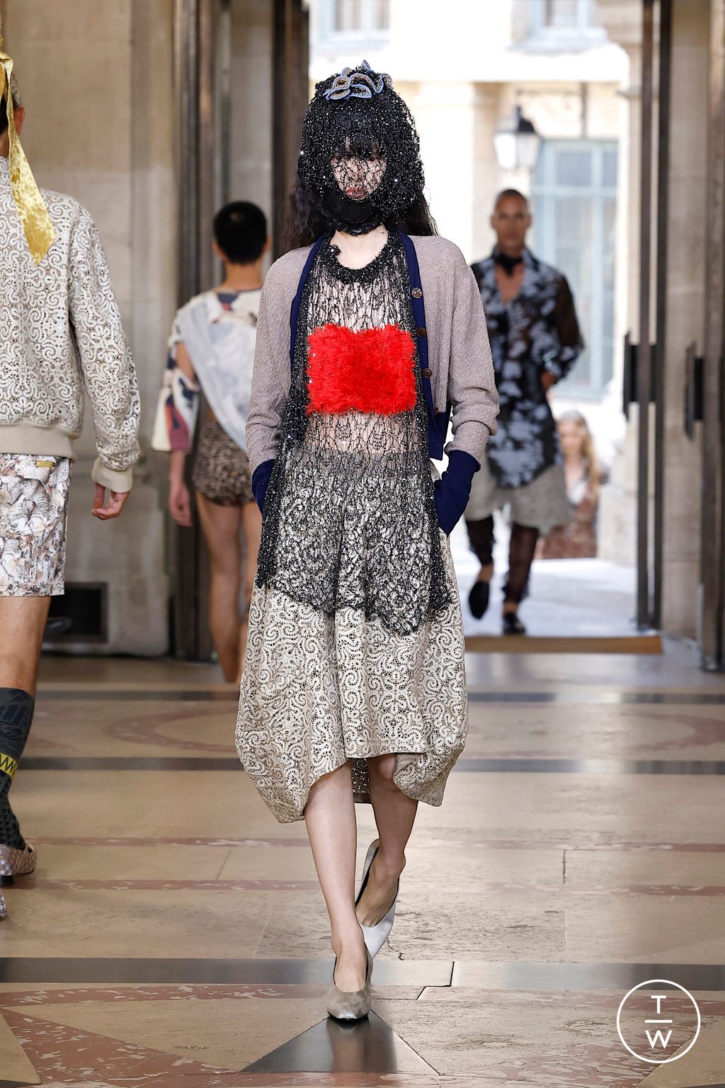 Fashion Week Paris Spring/Summer 2026 look 7 from the Vivienne Westwood collection womenswear