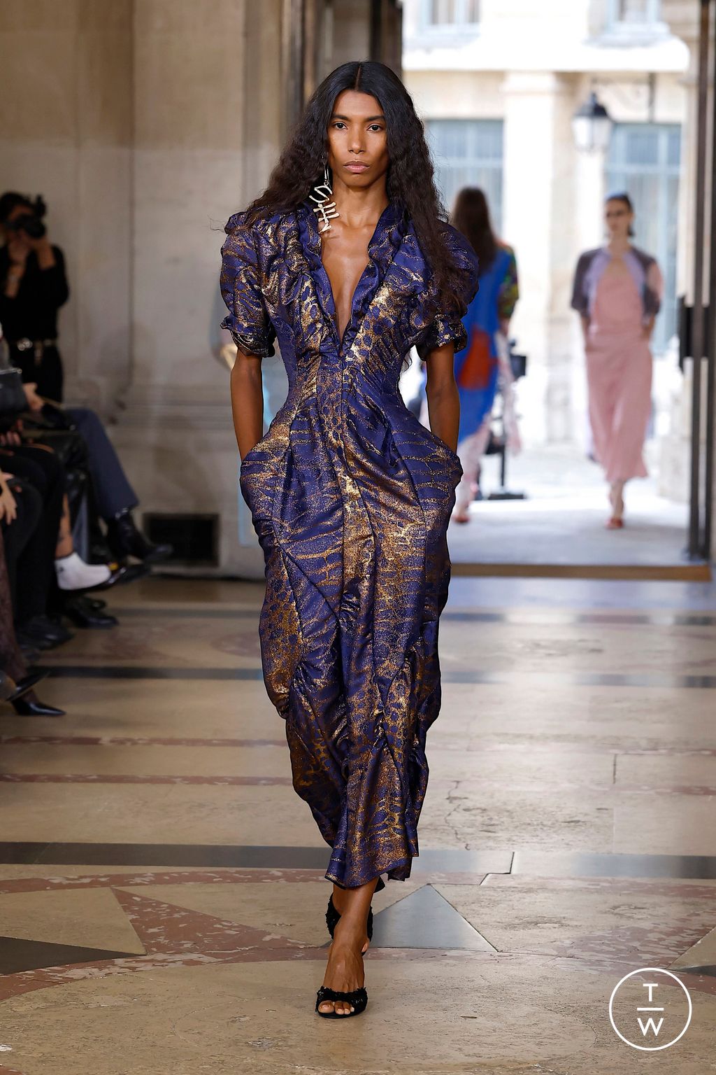 Fashion Week Paris Spring/Summer 2026 look 30 from the Vivienne Westwood collection womenswear