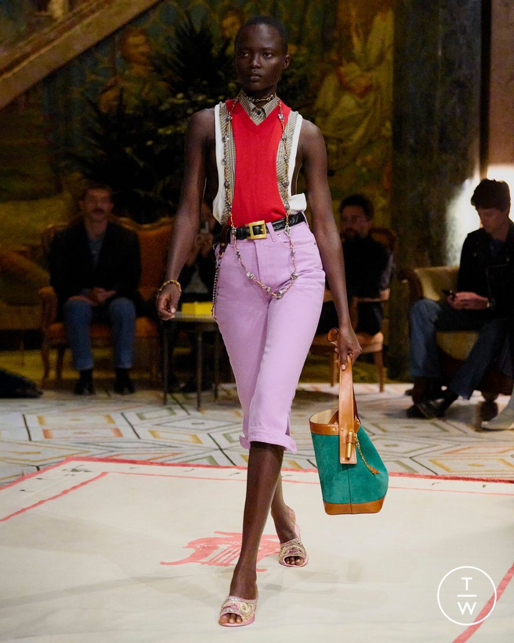 Fashion Week Milan Spring/Summer 2026 look 6 from the Versace collection womenswear