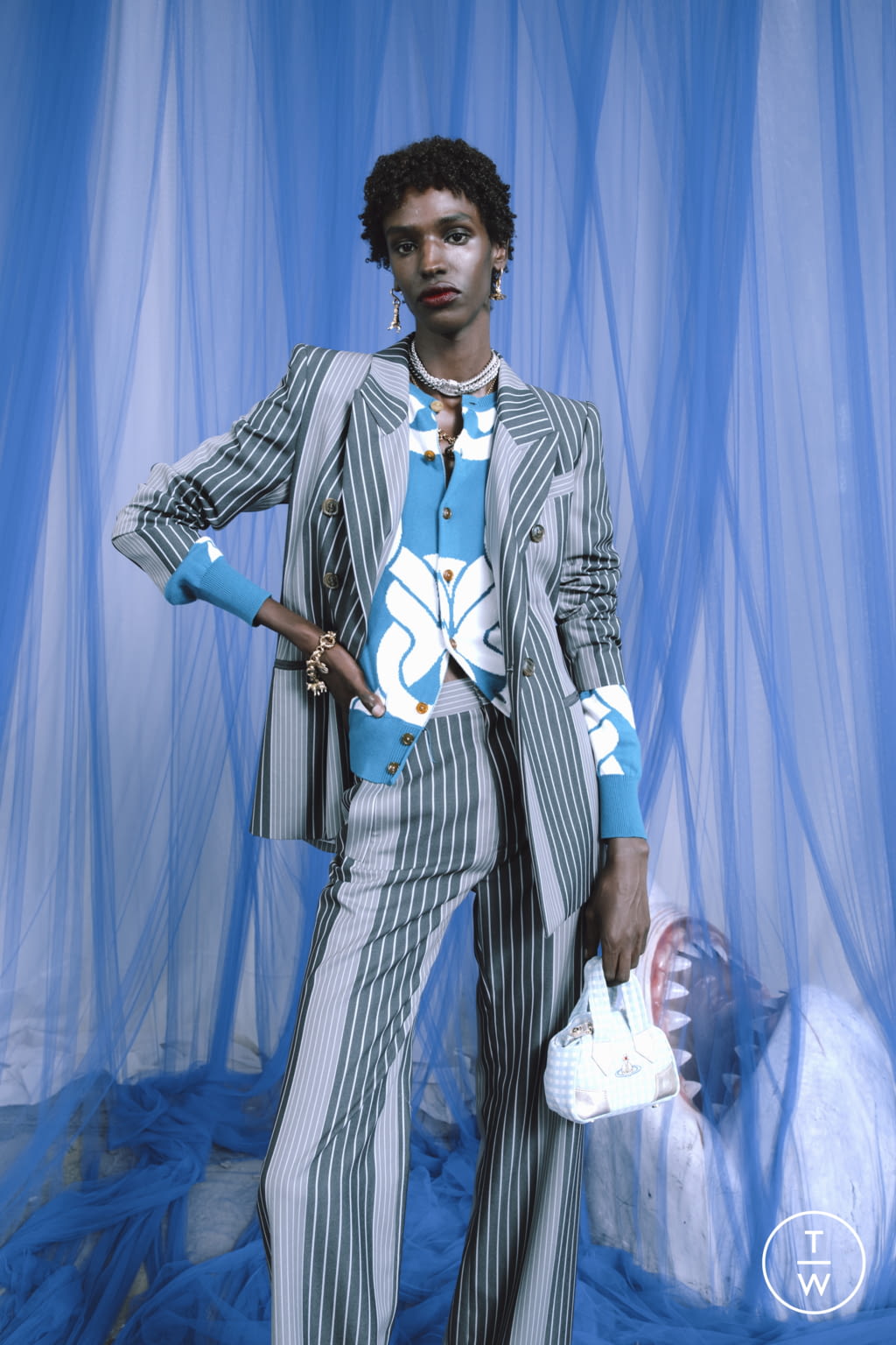 Fashion Week London Spring/Summer 2022 look 45 from the Vivienne Westwood collection 女装
