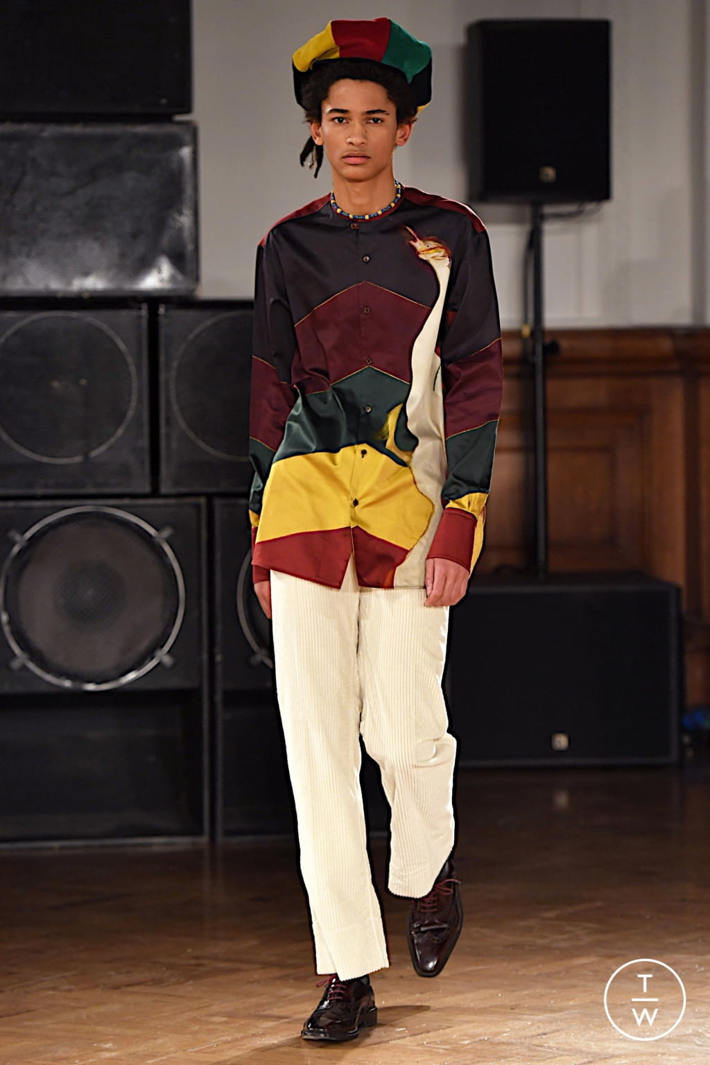 Fashion Week London Fall/Winter 2020 look 19 de la collection Wales Bonner menswear