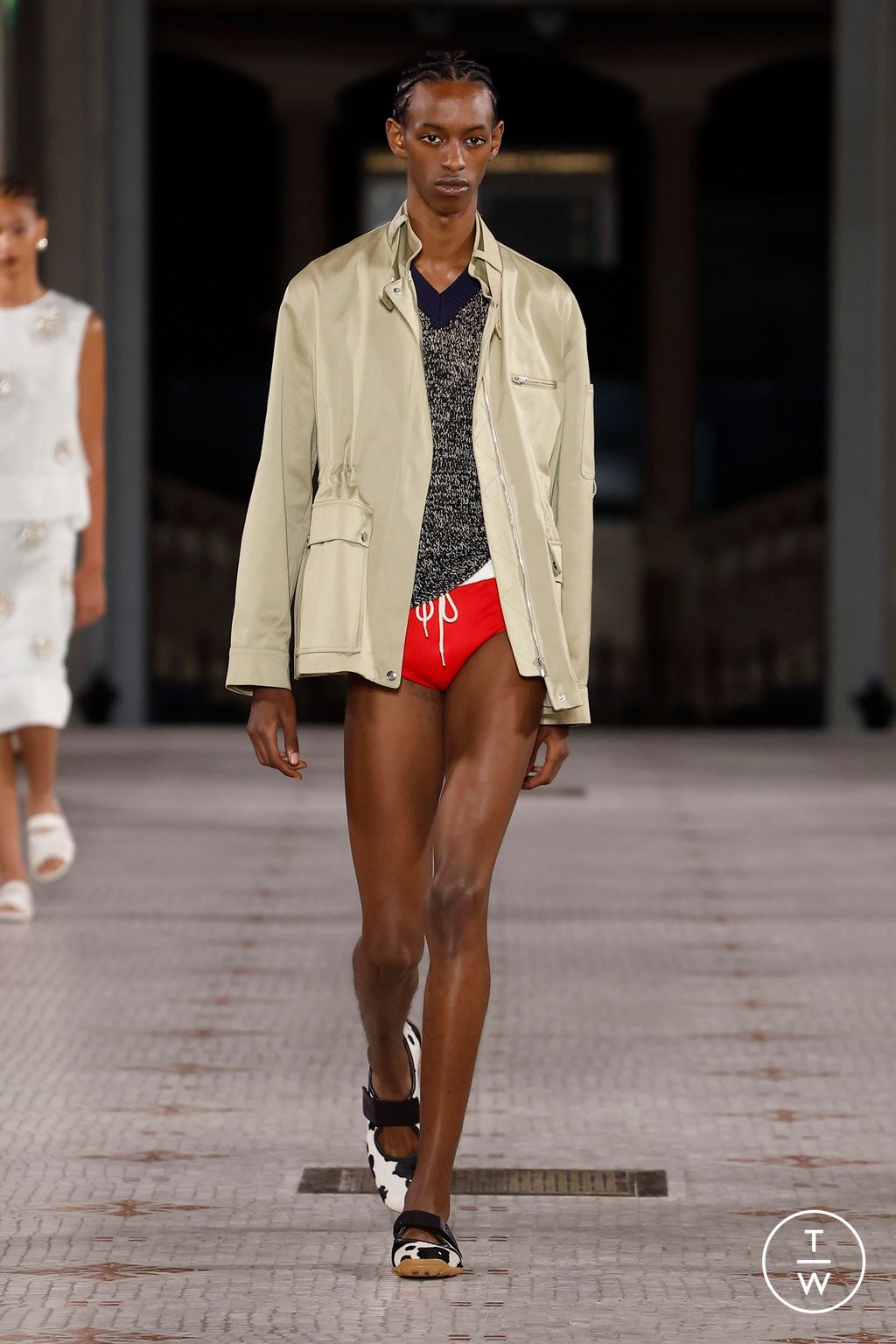 Fashion Week Paris Spring-Summer 2025 look 6 from the Wales Bonner collection menswear