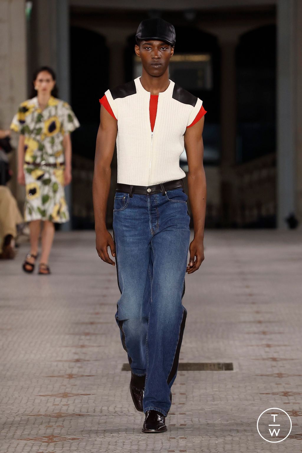 Fashion Week Paris Spring-Summer 2025 look 21 from the Wales Bonner collection menswear